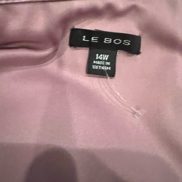 Le Bos Women’s Party Dress Pink Size 14W Sleeveless Gown - Picture 6 of 6